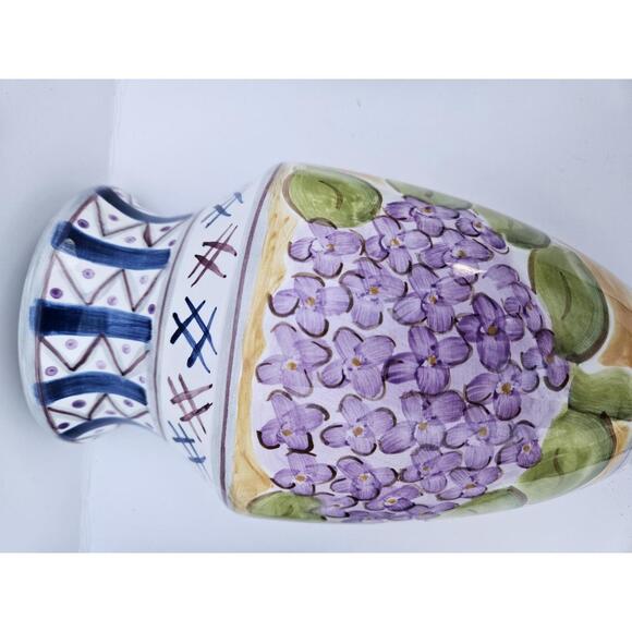 Hand-Painted CBK Wall Pockets Set of 3 Floral Ceramic Vases Vintage 1998 - Picture 3 of 9